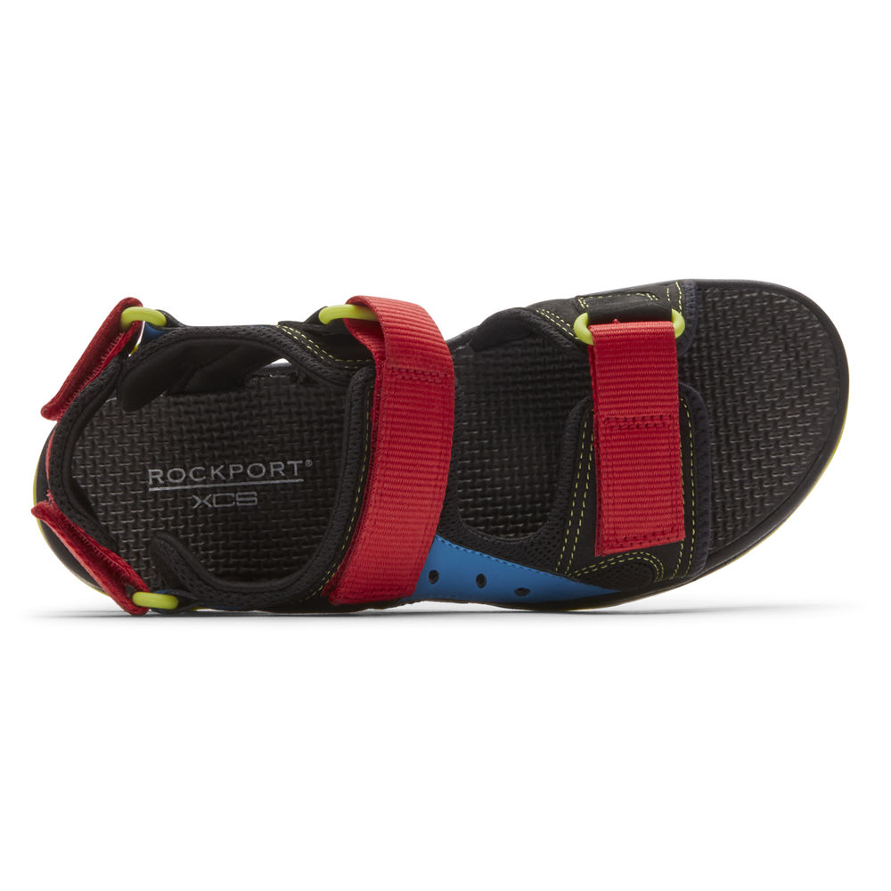 Rockport Sandaler Herr Svarta - Trail Technique Adjustable Velcro - UGEKS1069